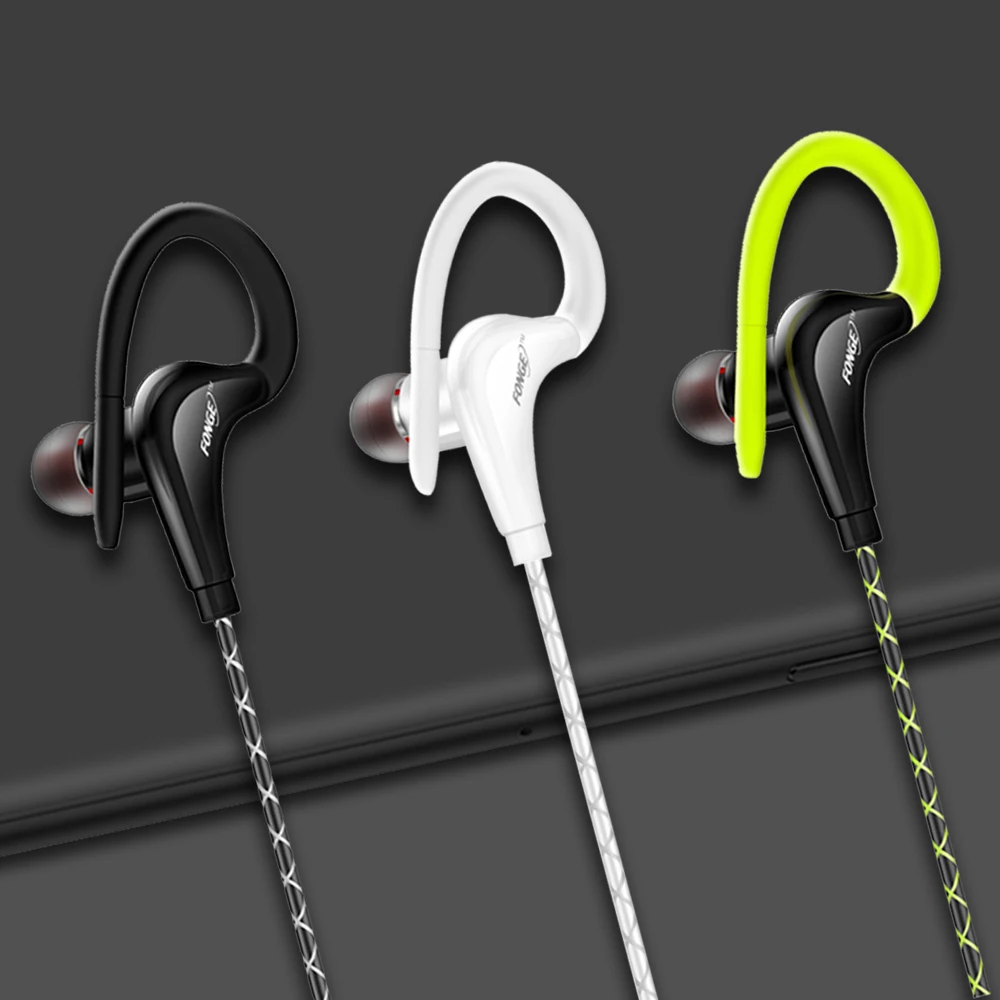 

Wired Sports Earphones Hifi Stereo 3.5mm In Ear Earphones Ear Hook Earbuds Running Headset With Mic For Phone MP3 MP4