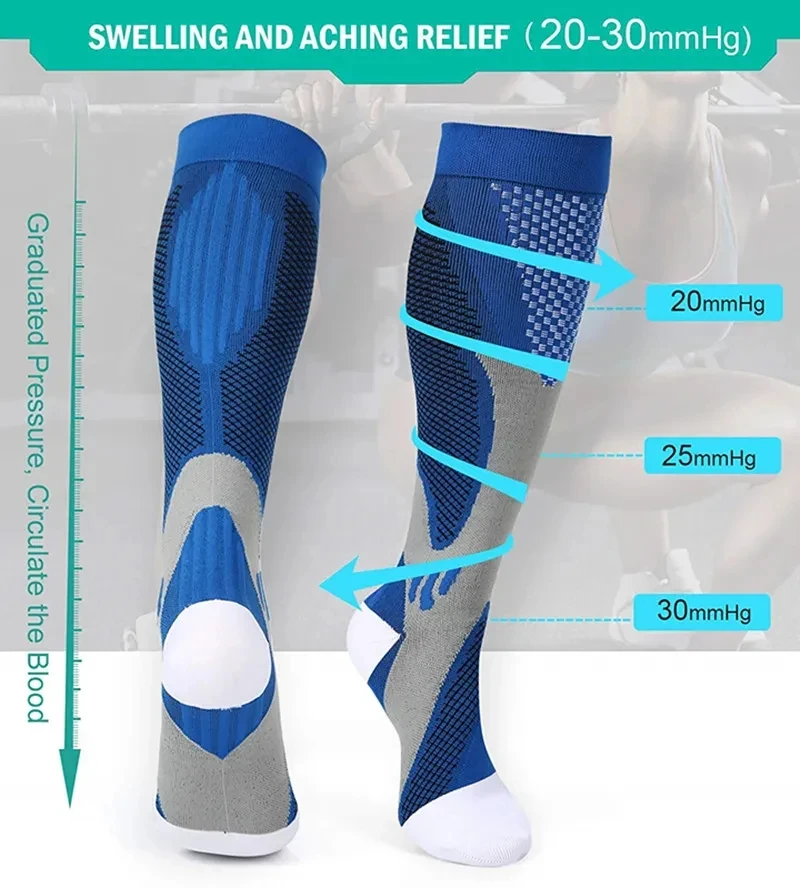 

Компрессионные носки мужские носки для бега езды на велосипеде альпинизма футбольные носки для тренажерного зала медицинские женские для беременных от варикозного расширения вен отечность при диабете