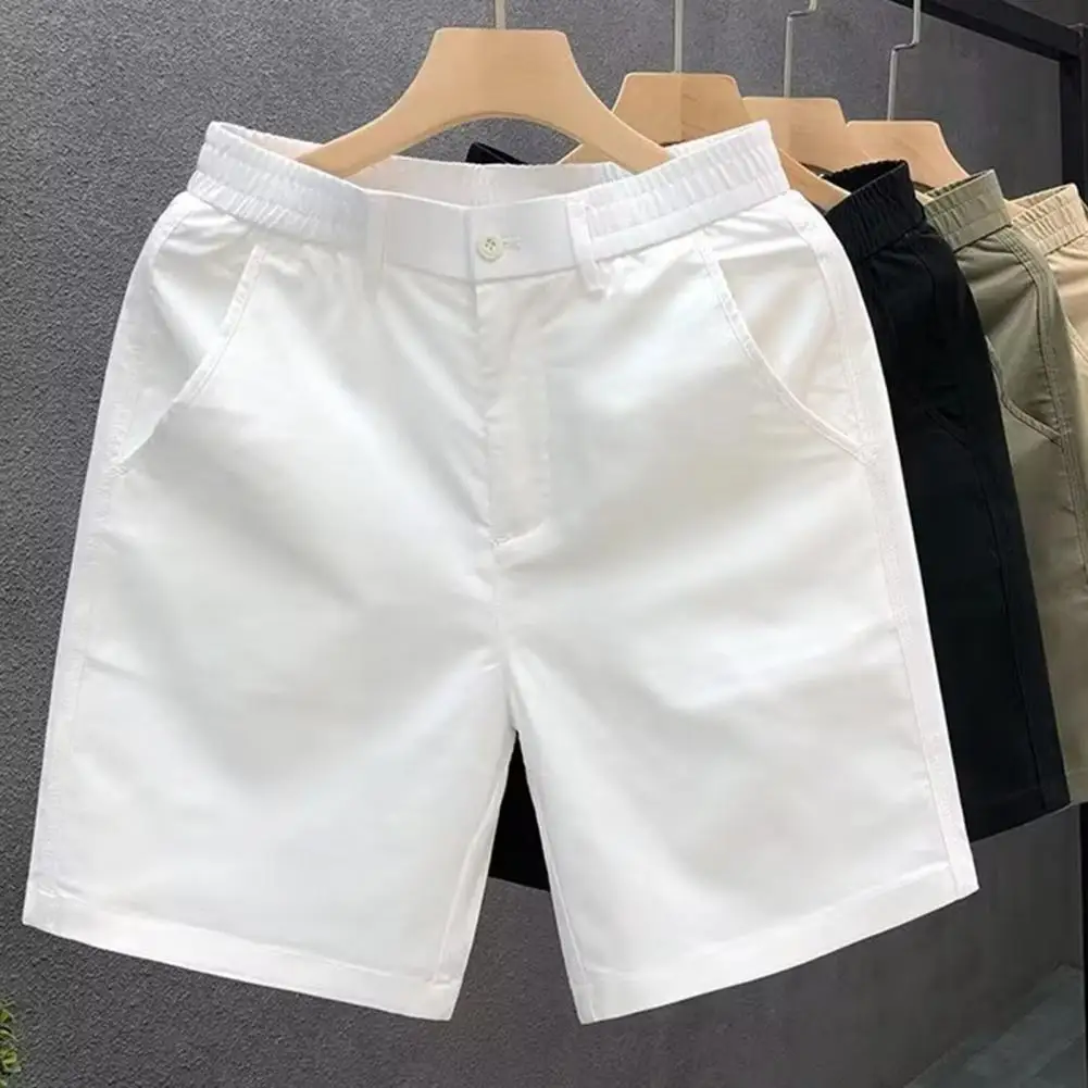 Men Elastic Waist Shorts Men's Summer Casual Shorts Mid-rise Elastic Waistband Beach Shorts Solid Color Straight Wide Leg Loose
Men Elastic Waist Shorts Men's Summer Casual Shorts Mid-rise Elastic Waistband Beach Shorts Solid Color Straight Wide Leg Loose