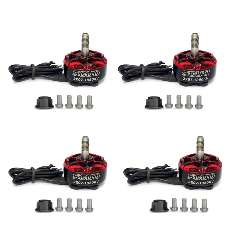 

YSIDO 4Pcs 2207 1850KV Brushless Motor For 7/8Inch FPV Racing Drone Freestyle Quadcopter Multicopter Durable Easy To Use