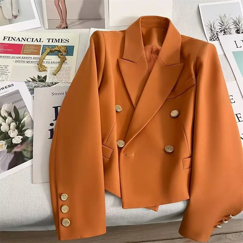 Retro Blazer Women Korean Chic Suit Cropped Jacket Office Coat Spring Autumn Jacket Long Sleeve Luxury Women Clothing Short Tops
Retro Blazer Women Korean Chic Suit Cropped Jacket Office Coat Spring Autumn Jacket Long Sleeve Luxury Women Clothing Short Tops