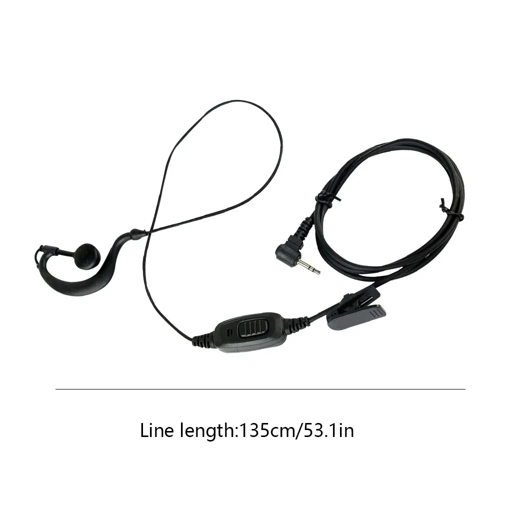 

1 Pin 2.5mm Walkie Talkie Wired Earphone Single Ear Button Operation Headphone Headset with Microphone Replacing Part