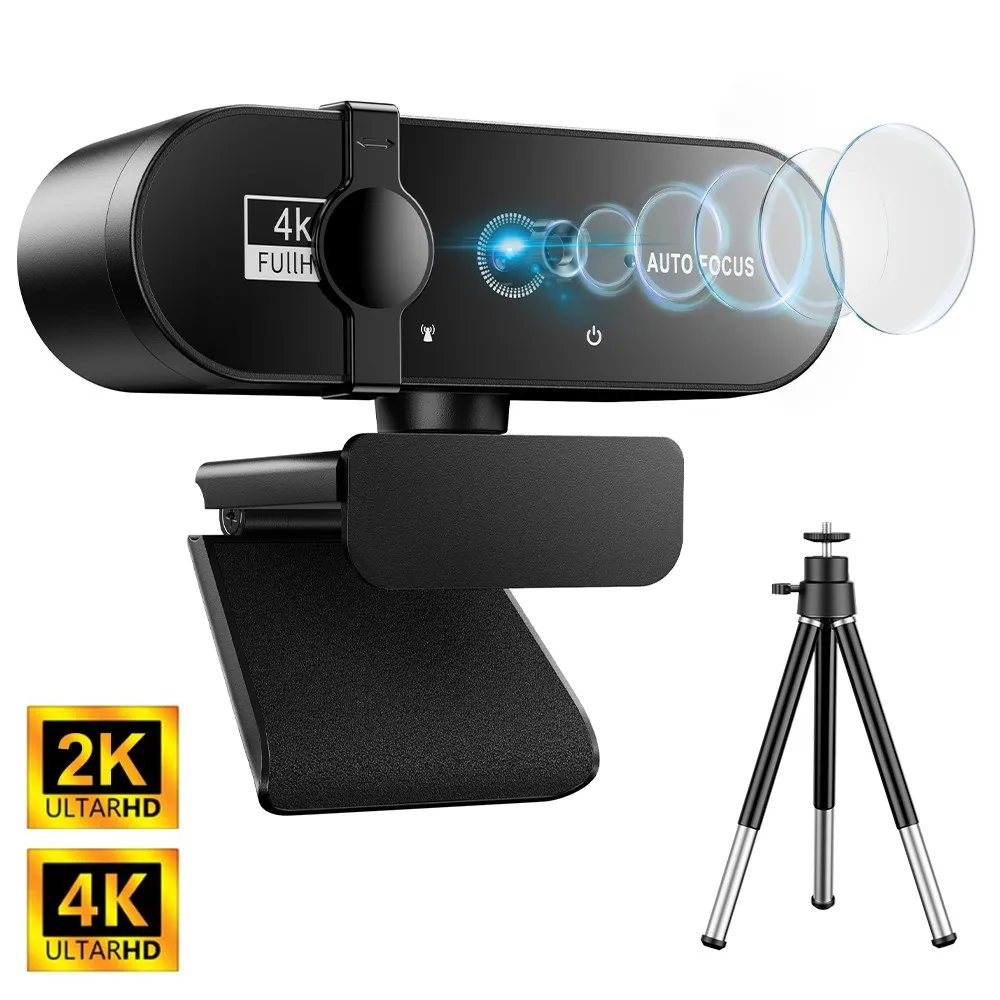 Webcam 4K 2K Web Camera 1080p Mini 30fps Usb Camera Full Hd Web Cam With Microphone Tripod Autofocus Webcam For PC Mac Laptop
Webcam 4K 2K Web Camera 1080p Mini 30fps Usb Camera Full Hd Web Cam With Microphone Tripod Autofocus Webcam For PC Mac Laptop