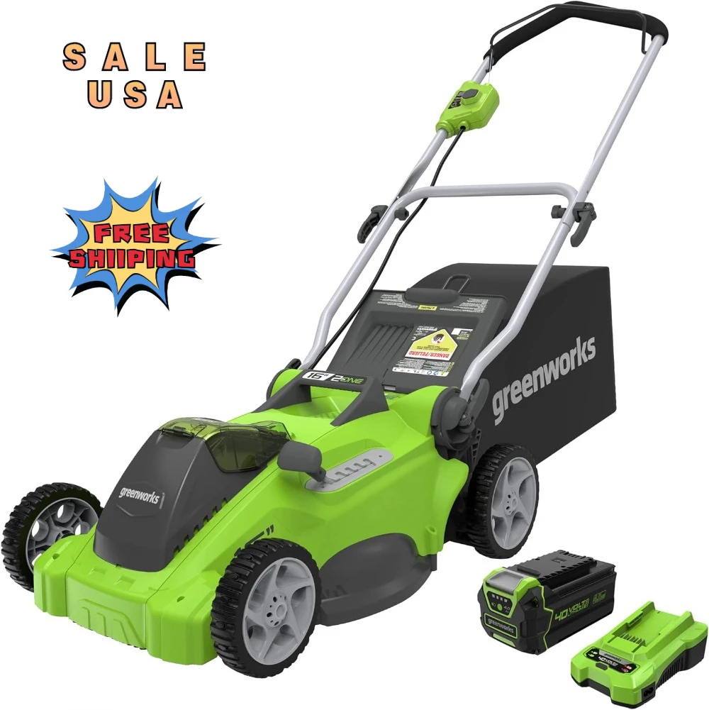 40V 16" Cordless (Push) Lawn Mower (75+ Compatible Tools), 4.0Ah Battery and Charger Included LIGHTWEIGHT EASY USE
40V 16" Cordless (Push) Lawn Mower (75+ Compatible Tools), 4.0Ah Battery and Charger Included LIGHTWEIGHT EASY USE