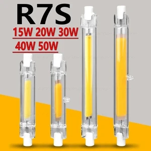 Лампа-кукуруза R7S, стеклянная лампа-монолитный блок, 78 мм, 118 мм, мощная лампа-кукуруза R7S J78, J118, заменяемая галогенная лампа-кукуруза, 110 В, 220 В, 240 В переменного тока