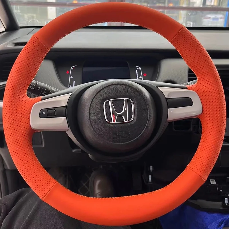 Hand-Stitched Car Steering Wheel Cover Anti-Slip Leather Wrap For Honda Fit 2021-2024 Life Automotive Interior Accessories
Hand-Stitched Car Steering Wheel Cover Anti-Slip Leather Wrap For Honda Fit 2021-2024 Life Automotive Interior Accessories