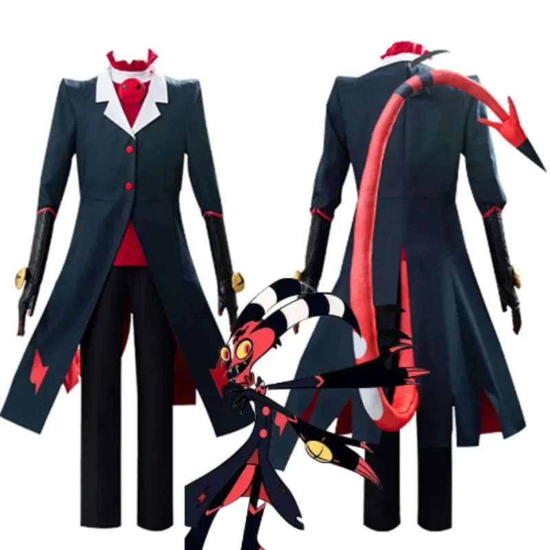 

Anime Helluva Boss Blitzo Cosplay Costume Party Uniform Suit with Tail Halloween Outfit for Men Women Custom