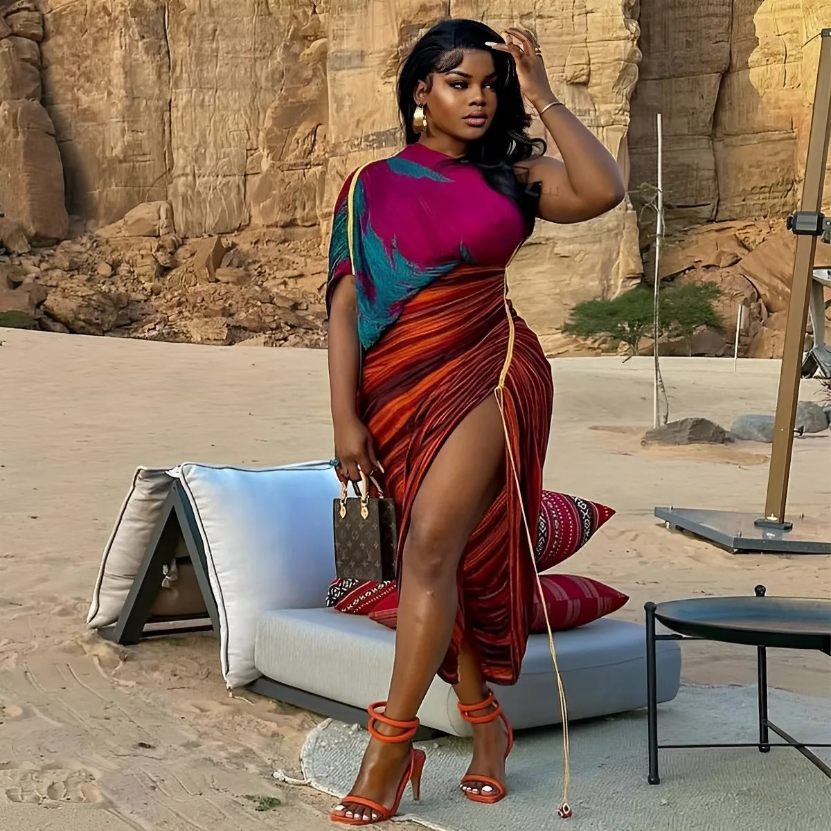 Spring Summer 2023 Women Clothing Printing Multicolor Press Irregular Pleated Dress Long Dresses Bath Exits Female Outfits
Spring Summer 2023 Women Clothing Printing Multicolor Press Irregular Pleated Dress Long Dresses Bath Exits Female Outfits