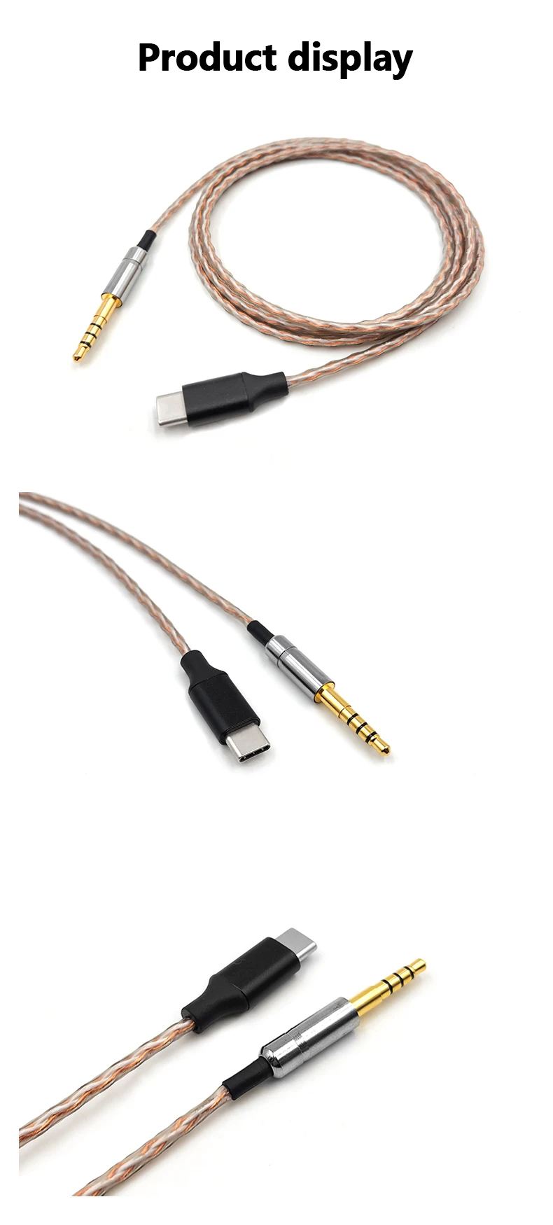 For Denon AH-MM400 MM200 MM300 Headset Replaceable TYPE-C to MM400 Single Crystal Copper Cable For Denon AH-MM400 MM200 MM300 Headset Replaceable TYPE-C to MM400 Single Crystal Copper Cable