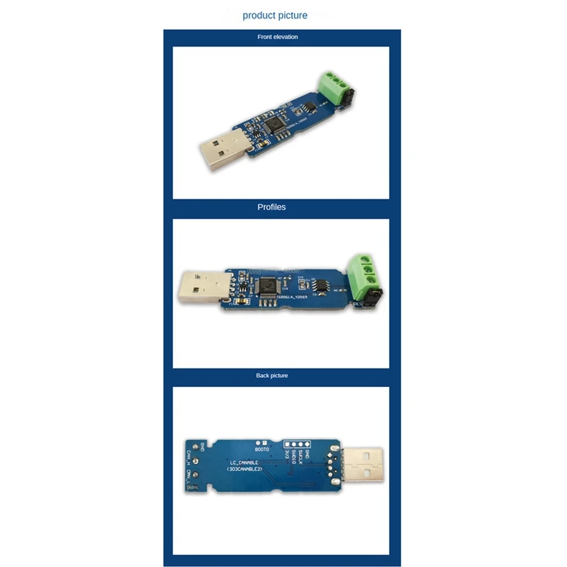 Canable USB To Converter Module CAN Canbus Debugger Analyzer Adapter Candlelight Version CANABLE
Canable USB To Converter Module CAN Canbus Debugger Analyzer Adapter Candlelight Version CANABLE