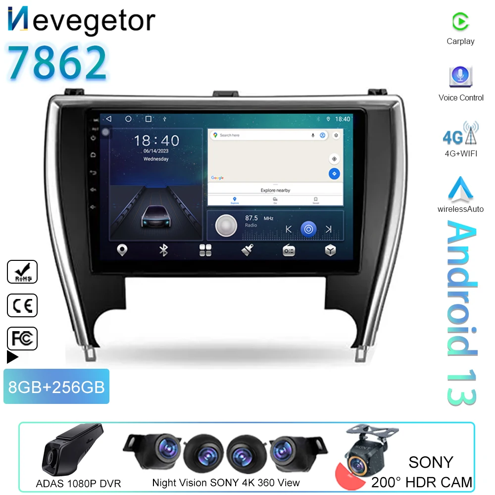4G For Toyota Camry 7 XV 50 55 2014 - 2017 US EDITION Car Radio Multimedia Video Player Navigation GPS Android No 2din 2 din dvd
4G For Toyota Camry 7 XV 50 55 2014 - 2017 US EDITION Car Radio Multimedia Video Player Navigation GPS Android No 2din 2 din dvd