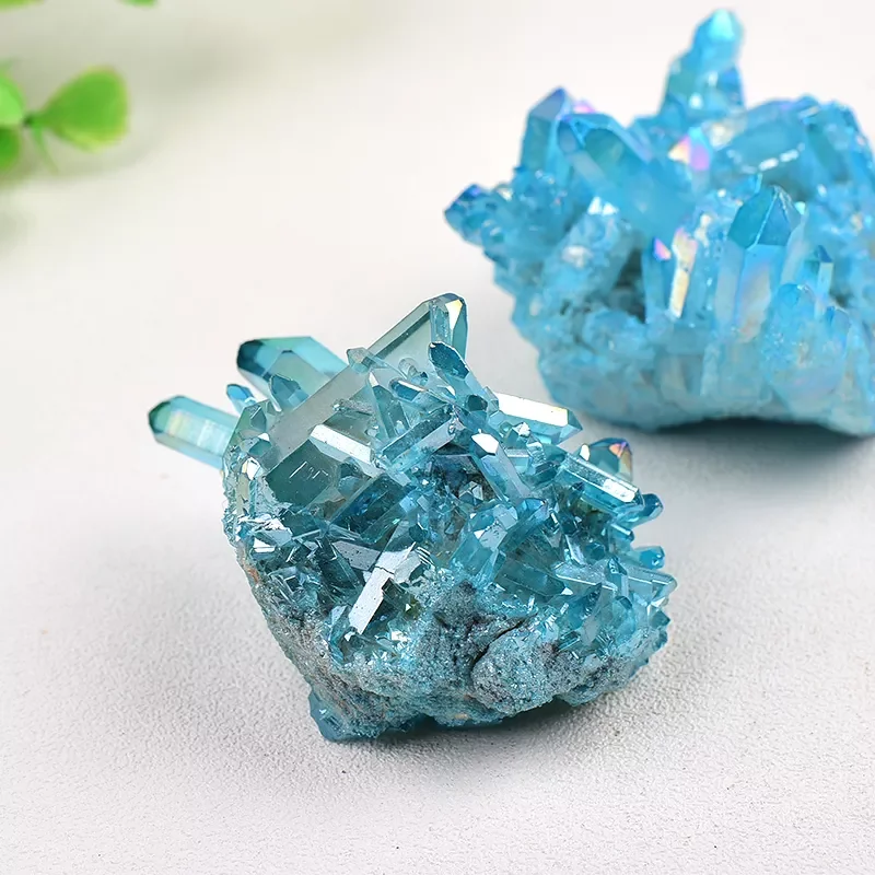 Natural Crystal Cluster Electroplate Blue Quartz Health Healing Reiki Stone Crystal Point Specimen Home Decor Collection
Natural Crystal Cluster Electroplate Blue Quartz Health Healing Reiki Stone Crystal Point Specimen Home Decor Collection