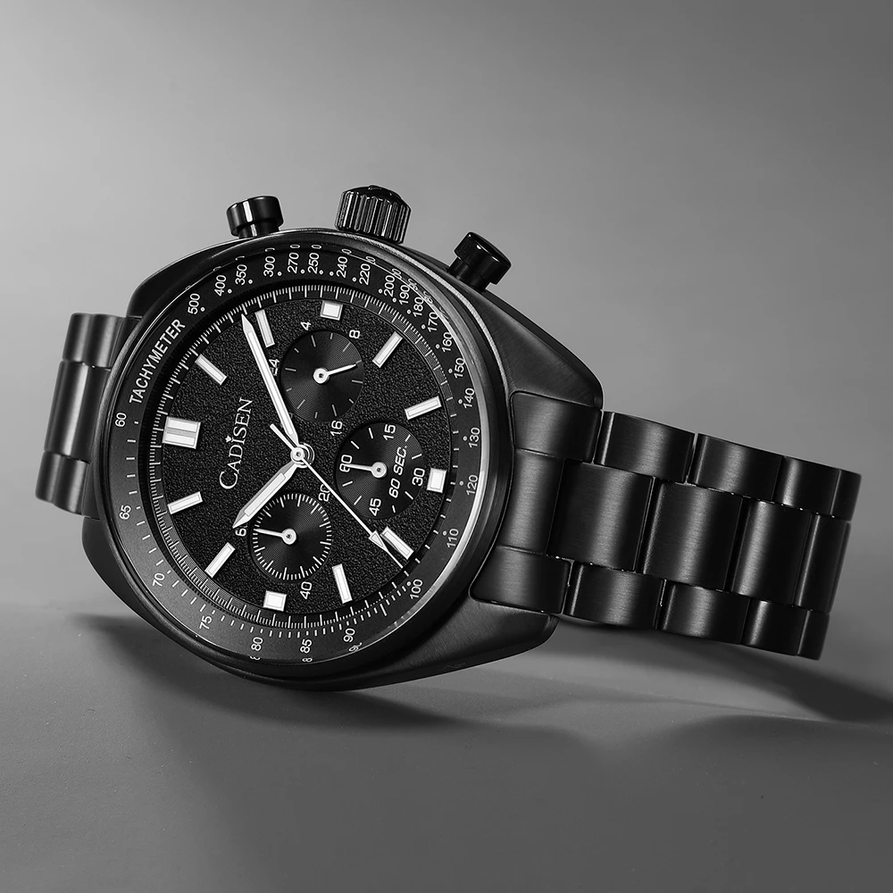 

CADISEN Retro Moon Wristwatch Mens Watches Top Luxury Chronograph Quartz Watch For Men Sapphire Mirror Sports Reloj Hombre 2024