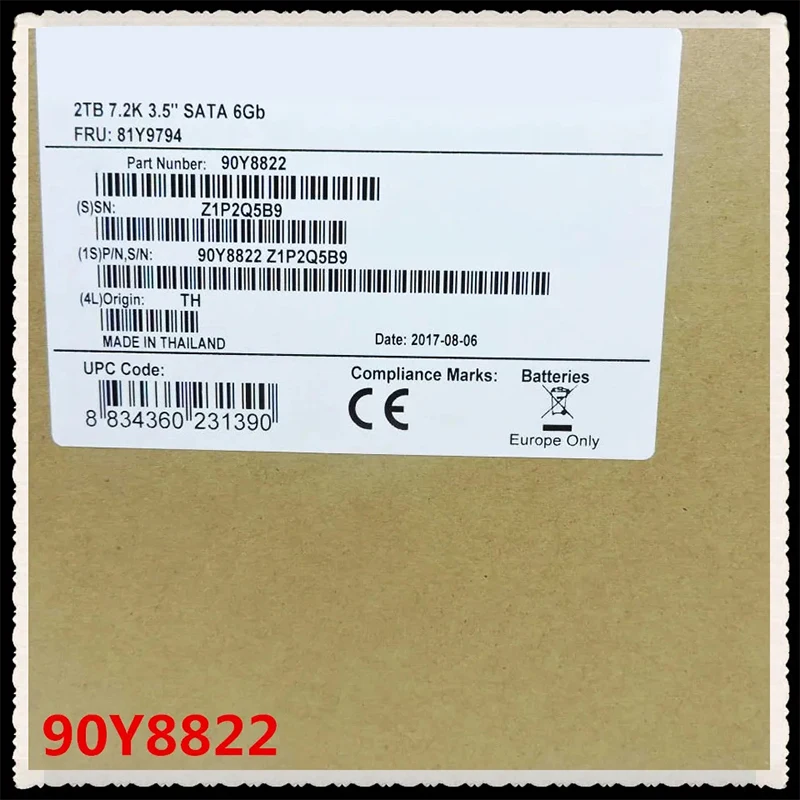 

100%New In box 3 year warranty 90Y8822 81Y9794 2TB 7.2K SATA 3.5inch M4 Need more angles photos, please contact me