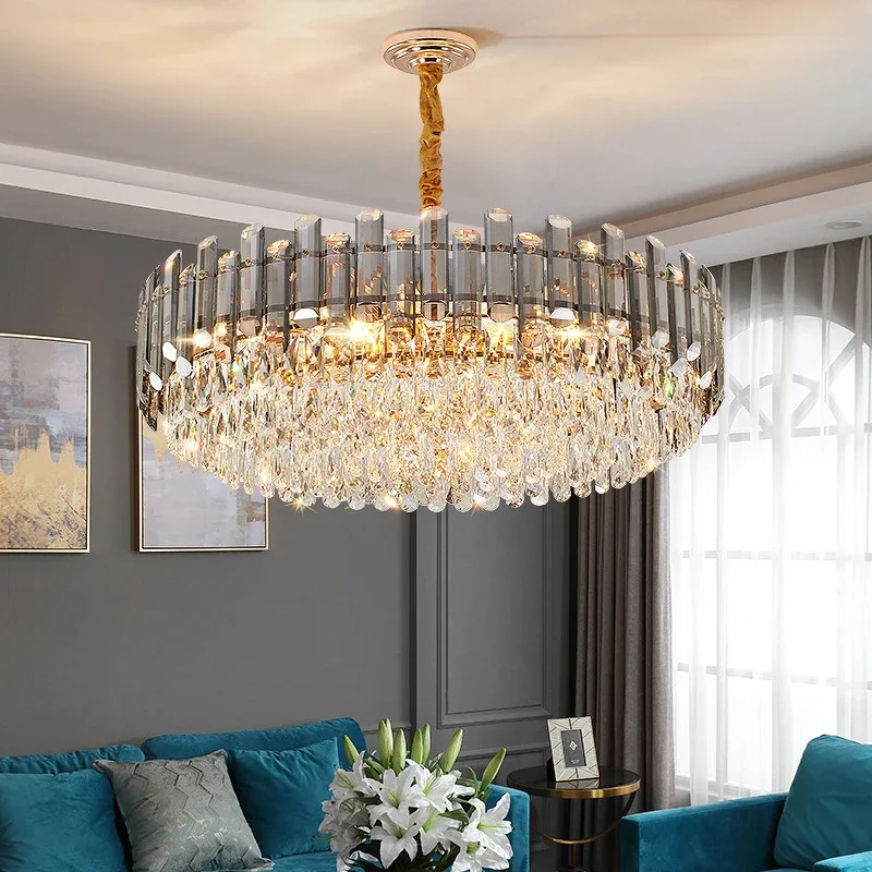 Luxury modern crystal light chandelier for living room round/ oval led cristal lamp new gold home decor chain lighting fixture
Luxury modern crystal light chandelier for living room round/ oval led cristal lamp new gold home decor chain lighting fixture
