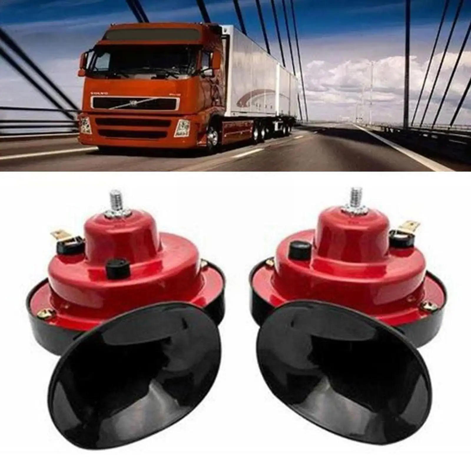 

1pc 24V Electric Snail Horn Universal Loud Car Horn Train Loud Horns Large Snail Electric Siren Vehicle Horn Waterproof Sup I6W4