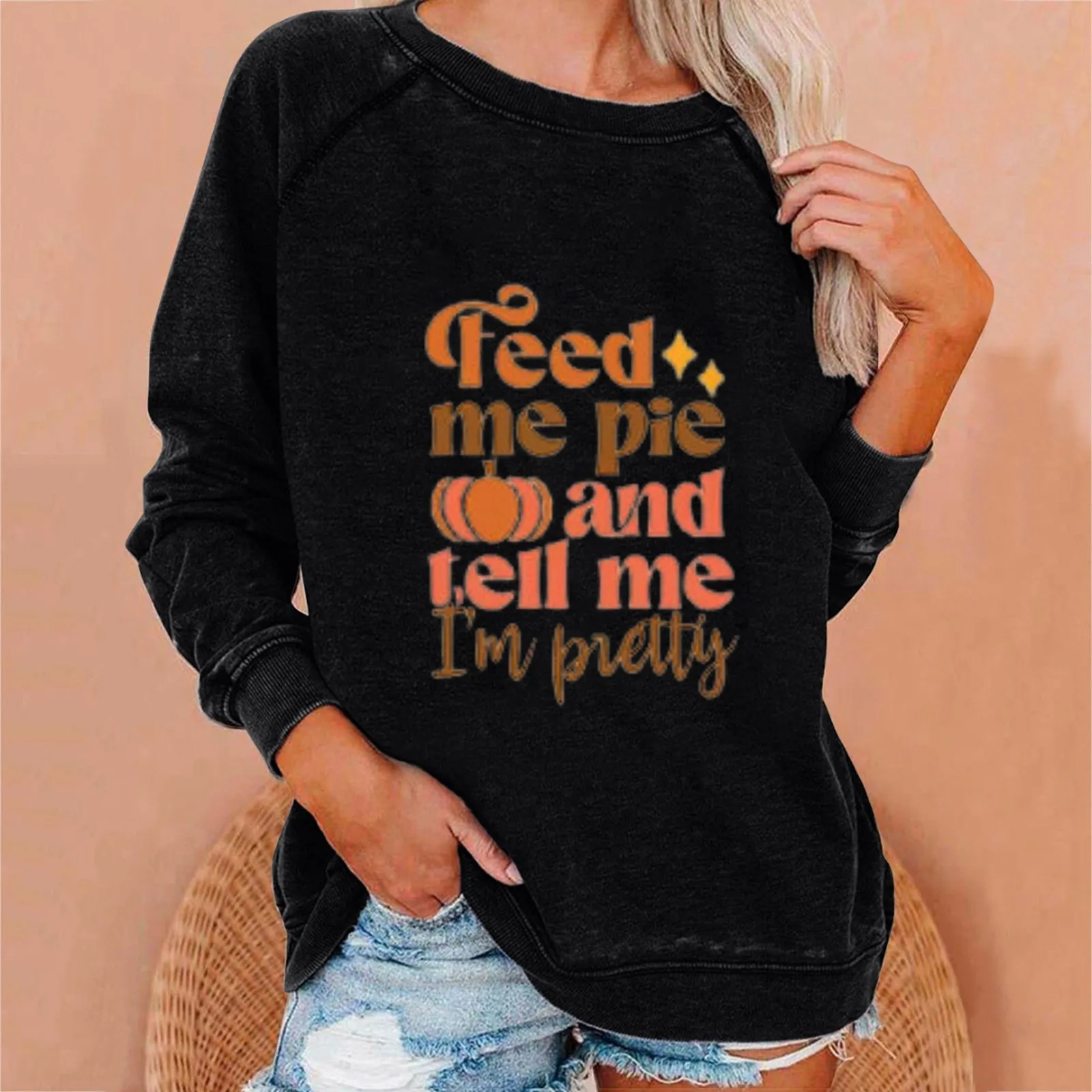 Cute Fall Shirt Women's Funny Holiday Text Printed Round Neck Long Sleeve Sweatshirt Farm Sweatshirts
Cute Fall Shirt Women's Funny Holiday Text Printed Round Neck Long Sleeve Sweatshirt Farm Sweatshirts