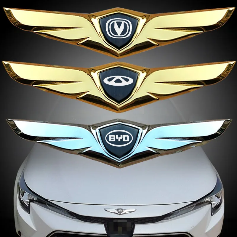 

High Quality For Suzuki Stainless Steel Car Logo Car Front Cover Car Hood Metal Ornaments Angel Wings Stickers car accessories