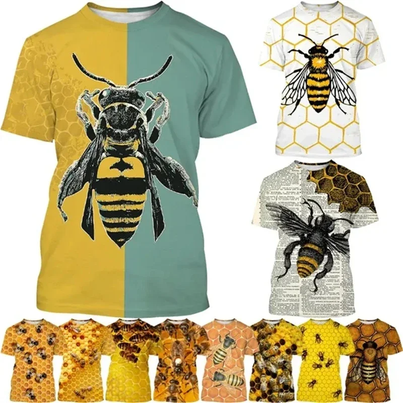 Newest Bee 3D T-shirt Summer Personality Honeycomb Bee Printed Short-sleeved Hip-hop Harajuku Unisex Honey T-shirt Graphic Tees
Newest Bee 3D T-shirt Summer Personality Honeycomb Bee Printed Short-sleeved Hip-hop Harajuku Unisex Honey T-shirt Graphic Tees