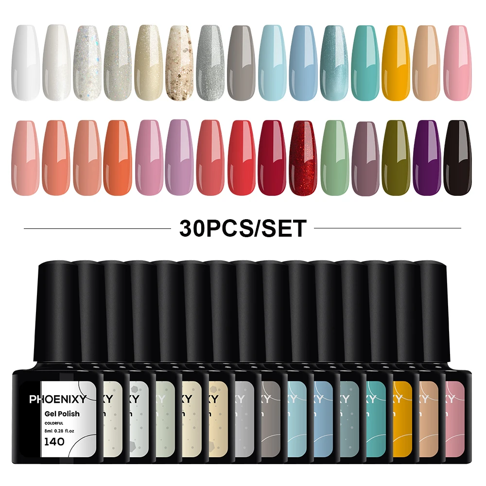 PHOENIXY 20/30 Colors Gel Nail Polish Kit Semi Permanent Nail Polish Colour Gel Nail Polish Set Varnish Soak Off Nail Gel Kit
PHOENIXY 20/30 Colors Gel Nail Polish Kit Semi Permanent Nail Polish Colour Gel Nail Polish Set Varnish Soak Off Nail Gel Kit