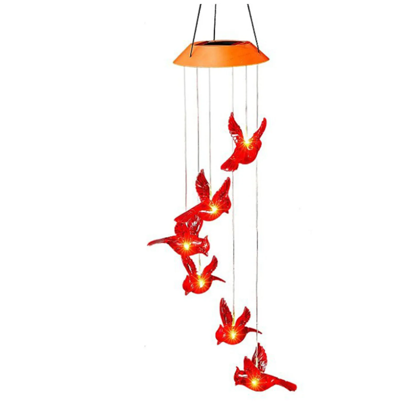 

Solar Wind Chimes With Lights LED Birds Color Changing For Outdoor Yard Garden Waterproof Hanging Solar Light Wind Chimes