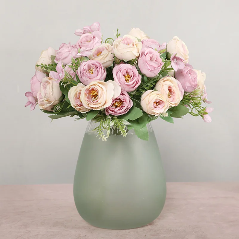 New 5 Branches 10 Heads Artificial Flowers Silks White Pink Fake Rose For Wedding Bridal Bouquet Party Table Room Decoration
New 5 Branches 10 Heads Artificial Flowers Silks White Pink Fake Rose For Wedding Bridal Bouquet Party Table Room Decoration