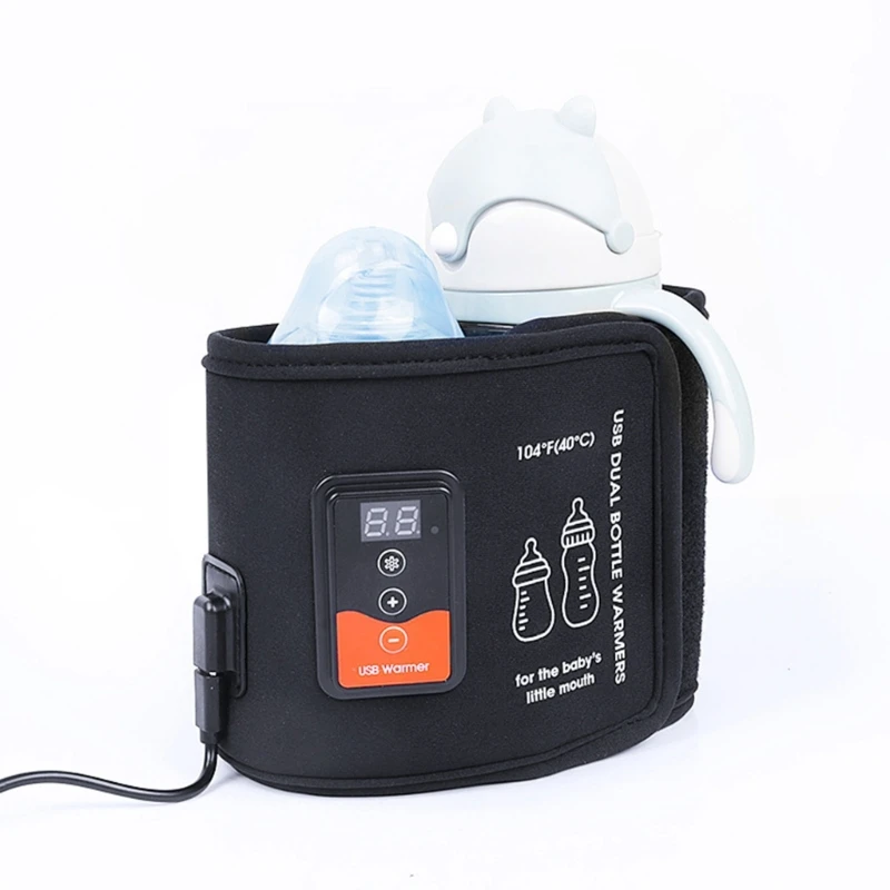 

Подогреватель для детских бутылочек с USB, подогреватель молока для кормления младенцев, переносной подогреватель с контролем температуры для путешествий, двойной подогреватель молока