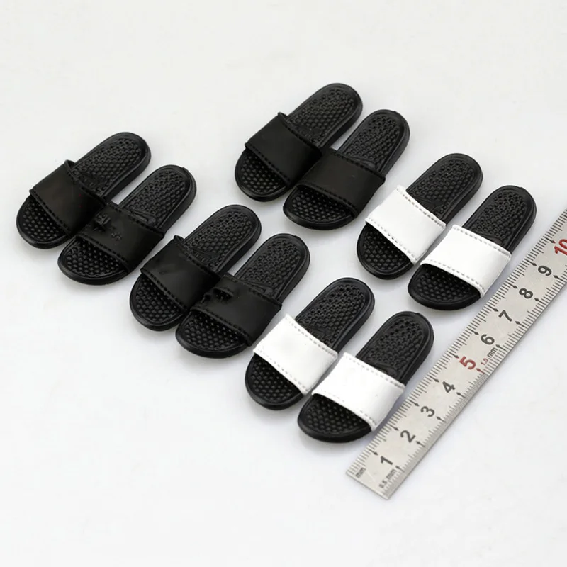 

1/6 Scale Female Male Mini Beach Slippers Accessory Fashion Plat Sandals Bathroom Shoes Model For 12 " Action Figure Body