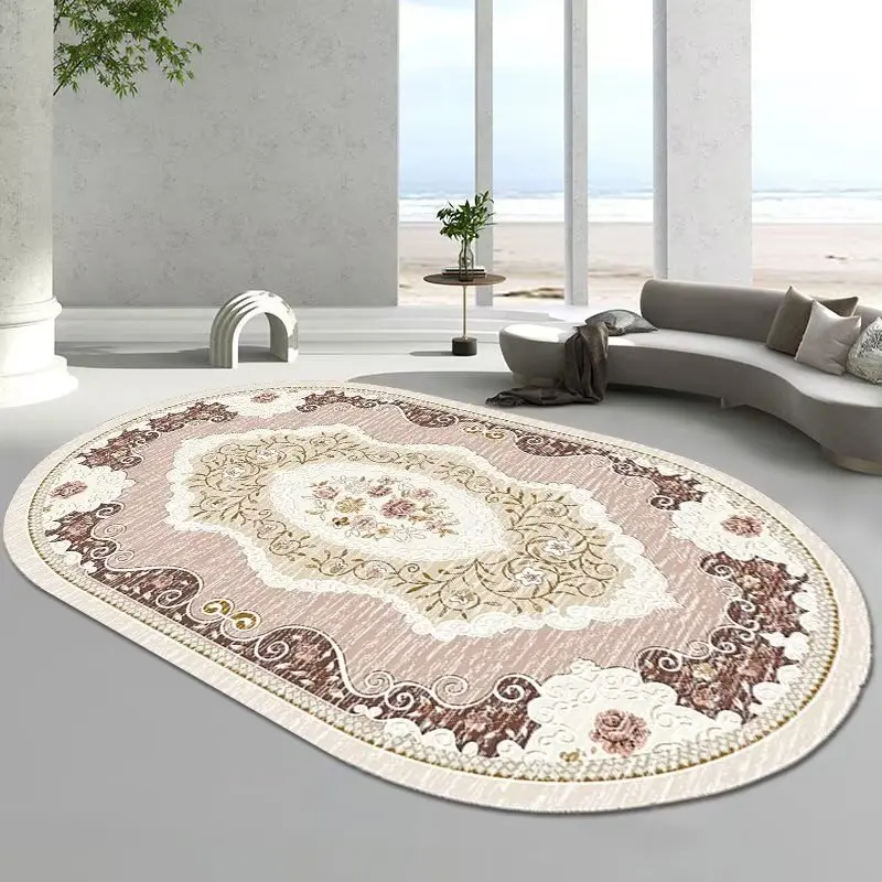 

Modern Minimalist Oval Living Room Carpet Bedroom Decoration Soft Special-shaped Carpets Coffee Table Mat Rugs for Bedroom Decor