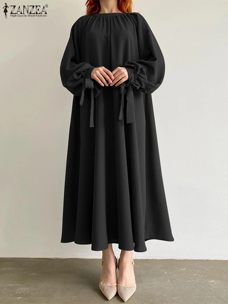 ZANZEA Fashion Long Puff Sleeve Maxi Dress Casual Loose Solid Women A Line Dress Elegant Gathers O Neck Swing Long Robes Femme
ZANZEA Fashion Long Puff Sleeve Maxi Dress Casual Loose Solid Women A Line Dress Elegant Gathers O Neck Swing Long Robes Femme