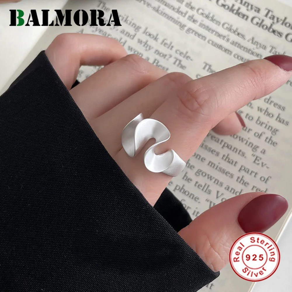 BALMORA Stering S925 Silver Simple Flounce Lotus Leaf Adjustable Open Ring For Women Girl Vintage Anillos Party Jewelry Gift
BALMORA Stering S925 Silver Simple Flounce Lotus Leaf Adjustable Open Ring For Women Girl Vintage Anillos Party Jewelry Gift