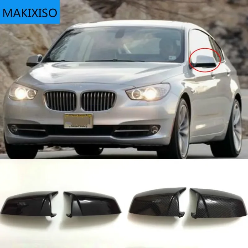 

Side Wing Rearview Mirror Cover Cap For BMW 5 6 7 Series E60 E61 E63 E64 F01 F02-F04 F06 F07 F10 F11 F12 F13 Carbon Fiber Black