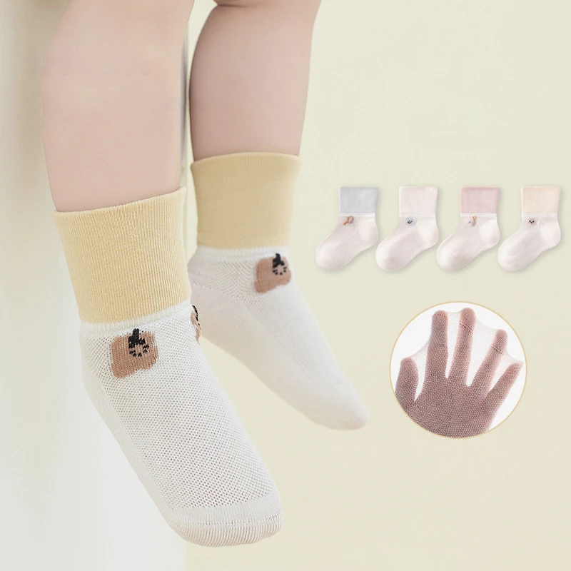 

2024 летние детские носки MILANCEL для новорожденных, тонкие сетчатые Дышащие носки для мальчиков и девочек, 3 пары в комплекте