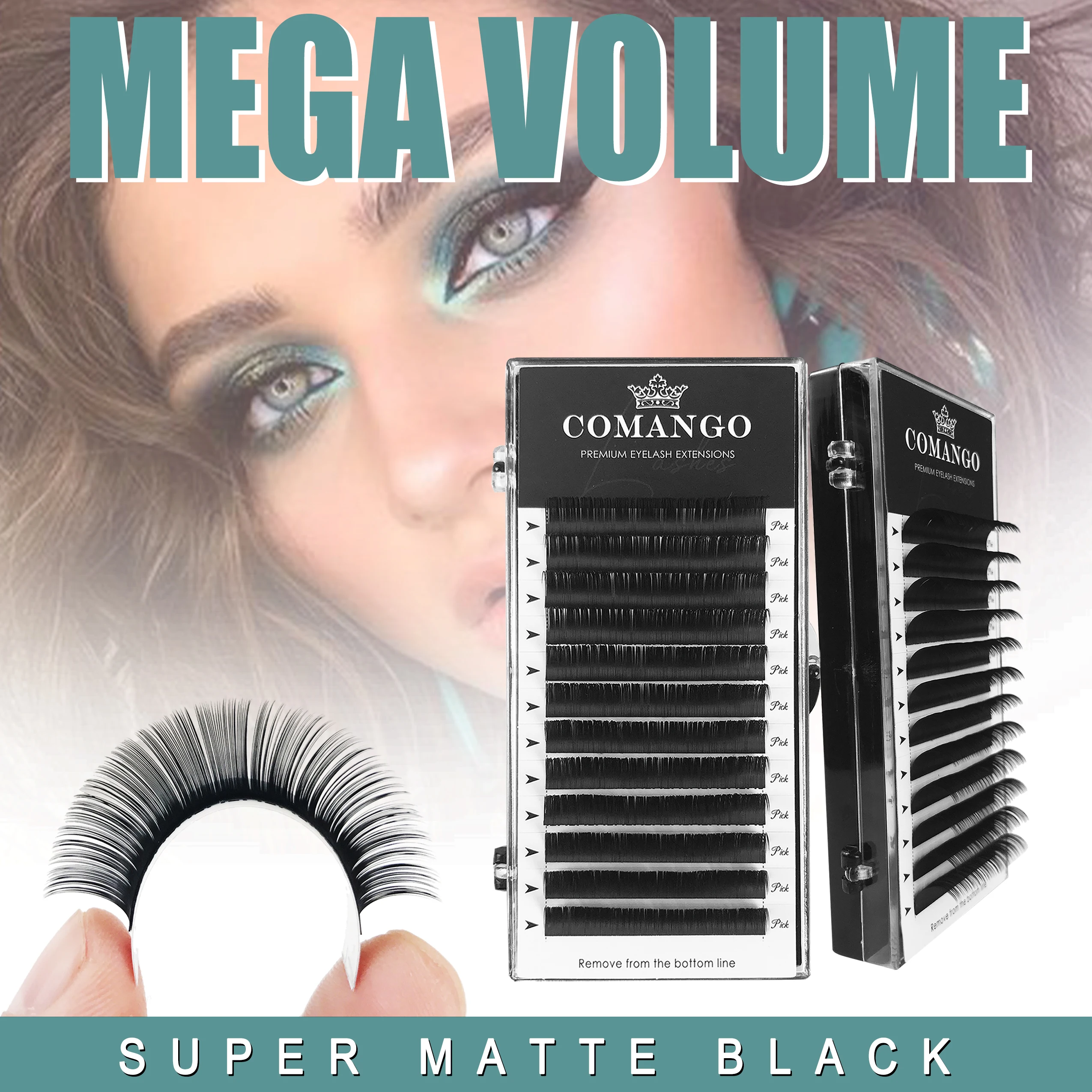 CoMango Classic Lash Extensions Mix Tray C/D/DD Hybrid Russian Volume Matte Black Faux Mink Eyelashes Professional Cilios
CoMango Classic Lash Extensions Mix Tray C/D/DD Hybrid Russian Volume Matte Black Faux Mink Eyelashes Professional Cilios