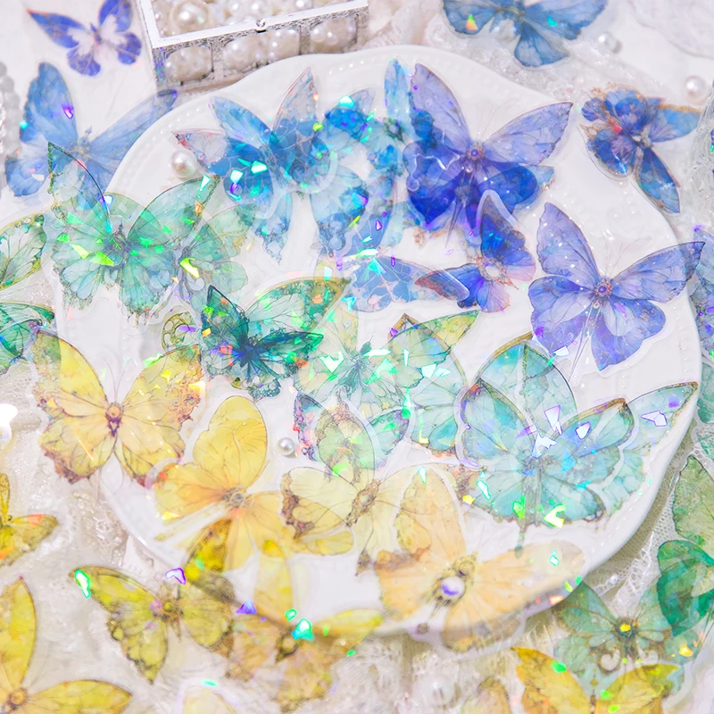 Yoofun 30pcs/lot Bling Bling Butterflies Stickers Waterproof PET Shining Butterfly Label for Album Journal Scrapbooking Decor
Yoofun 30pcs/lot Bling Bling Butterflies Stickers Waterproof PET Shining Butterfly Label for Album Journal Scrapbooking Decor