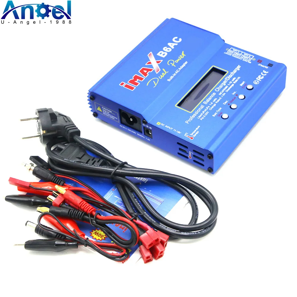 iMAX B6 AC RC Charger 80W B6AC 6A Balance Charger Digital LCD Screen Li-ion LiFe Nimh Nicd PB Lipo Battery Discharger
iMAX B6 AC RC Charger 80W B6AC 6A Balance Charger Digital LCD Screen Li-ion LiFe Nimh Nicd PB Lipo Battery Discharger