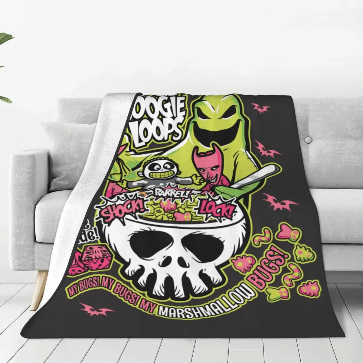 Oogie Boogie Blanket Flannel Winter Funny Anime Multi-function Lightweight Thin Throw Blankets for Home Office Quilt
Oogie Boogie Blanket Flannel Winter Funny Anime Multi-function Lightweight Thin Throw Blankets for Home Office Quilt