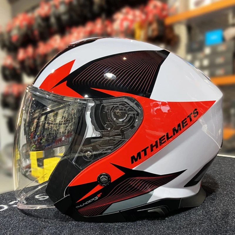 MT Motorcycle Helmet Motorbike Thunder 3 Double Visors 3/4 Open Face Helmet Men Women Racing Casco Moto ECE DOT Approved
MT Motorcycle Helmet Motorbike Thunder 3 Double Visors 3/4 Open Face Helmet Men Women Racing Casco Moto ECE DOT Approved