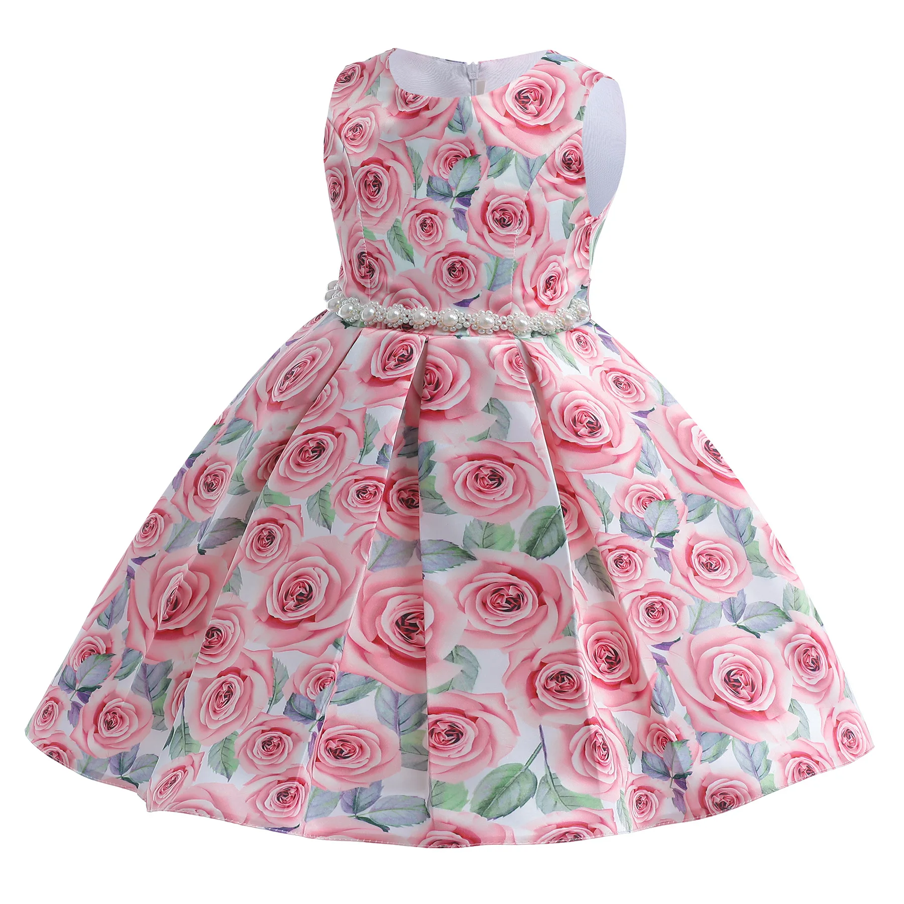 Girls Pink Flower Pearl Printing Bow Summer Children Flower Sleeveless Dress Robe Fille Ropa Nina Vestidos Party De Fiesta Boda
Girls Pink Flower Pearl Printing Bow Summer Children Flower Sleeveless Dress Robe Fille Ropa Nina Vestidos Party De Fiesta Boda