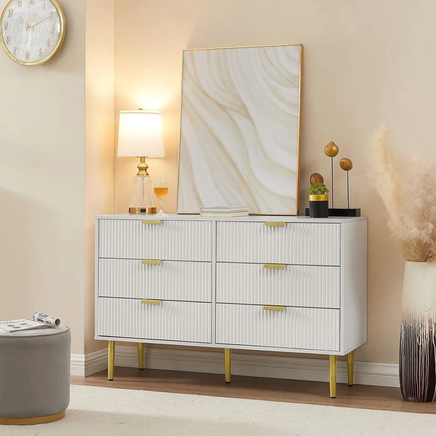 Okvnbjk White for Bedroom, 6 Drawer with Gold Hardware, Wood for Closet, Modern for Bedroom,
Okvnbjk White for Bedroom, 6 Drawer with Gold Hardware, Wood for Closet, Modern for Bedroom,