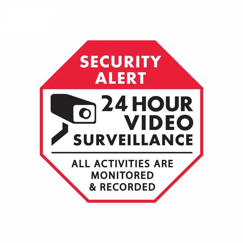 

JP 3.3“*“3.3”； CCTV video safety vinyl sticker is suitable for waterproof and scratch proof polyethylene decals for automobiles