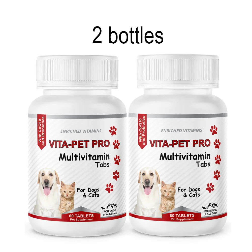 

Ultimate Dog Cat Pet Nutrition Health Supplement, Digestion, Joint Skin, Coat Health & More, 2Bottes