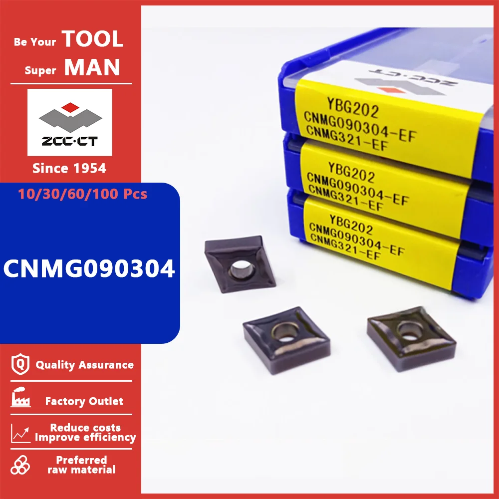 

ZCC CT CNMG090304 CNMG 090304 DF EF PM DM Finishing Medium Turning Carbide Inserts Cutting Tool CNC Tools Lathe Cutter Tools