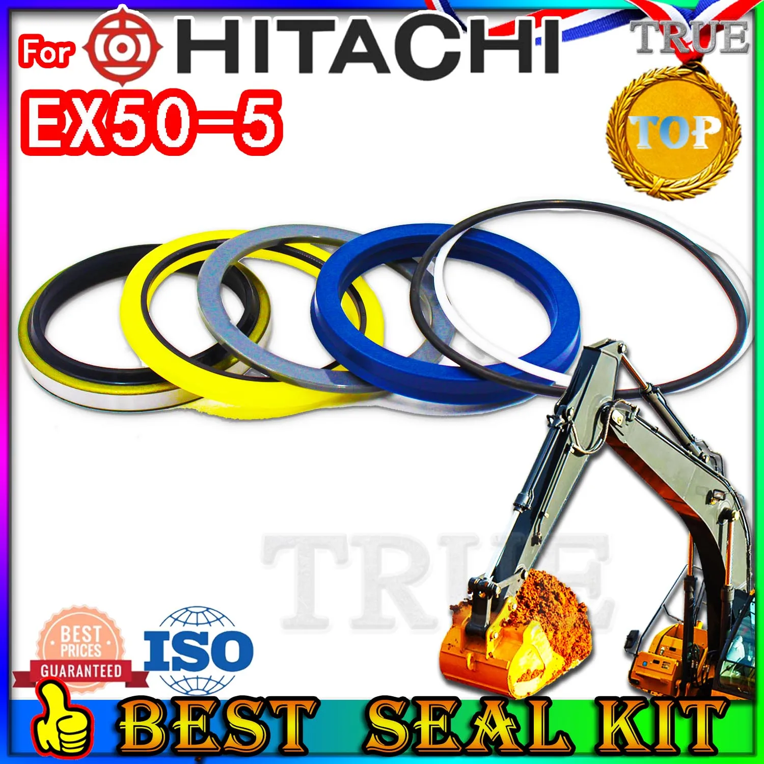 

For Hitachi EX50-5 Oil Seal Repair Kit Boom Arm Bucket Excavator Hydraulic Cylinder Hit EX50 5 Best Reliable Mend proof Center