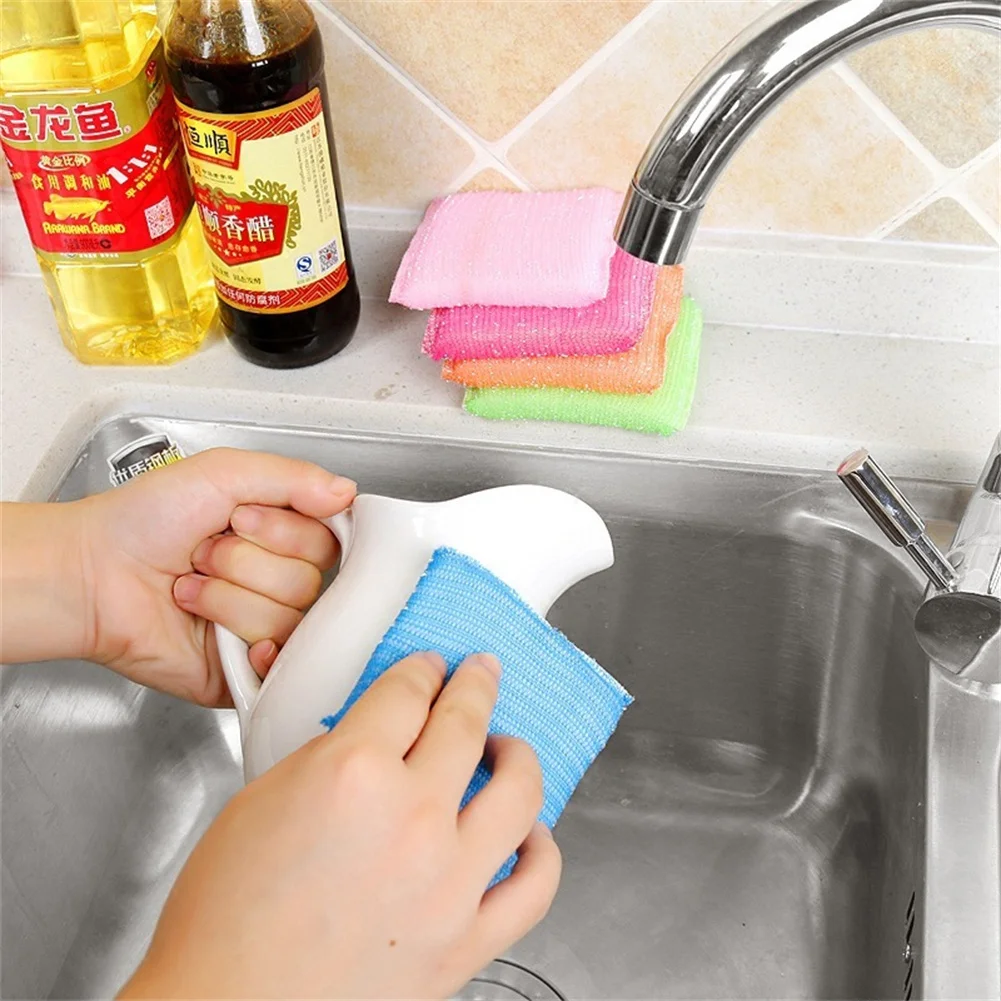 4pcs Cleaning Cloth Double Sided Dishwashing Sponge Non Stick Reusable Sponge For Wash Dishes Pans Cups Plates Tool 10x8cm
4pcs Cleaning Cloth Double Sided Dishwashing Sponge Non Stick Reusable Sponge For Wash Dishes Pans Cups Plates Tool 10x8cm