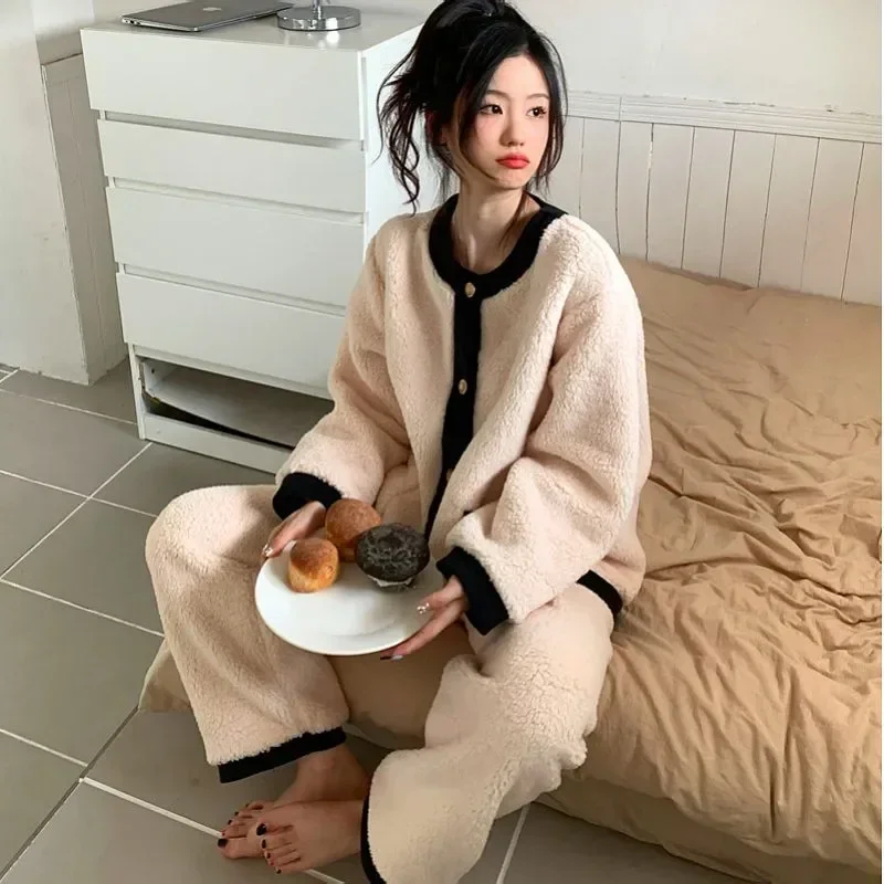Home /sets Sleeve Pieces Women's Set Flannel Long Sleepwear Suit Pajamas For Velvet 2 Kawaii Coral Heating Warm Korean Winter
Home /sets Sleeve Pieces Women's Set Flannel Long Sleepwear Suit Pajamas For Velvet 2 Kawaii Coral Heating Warm Korean Winter