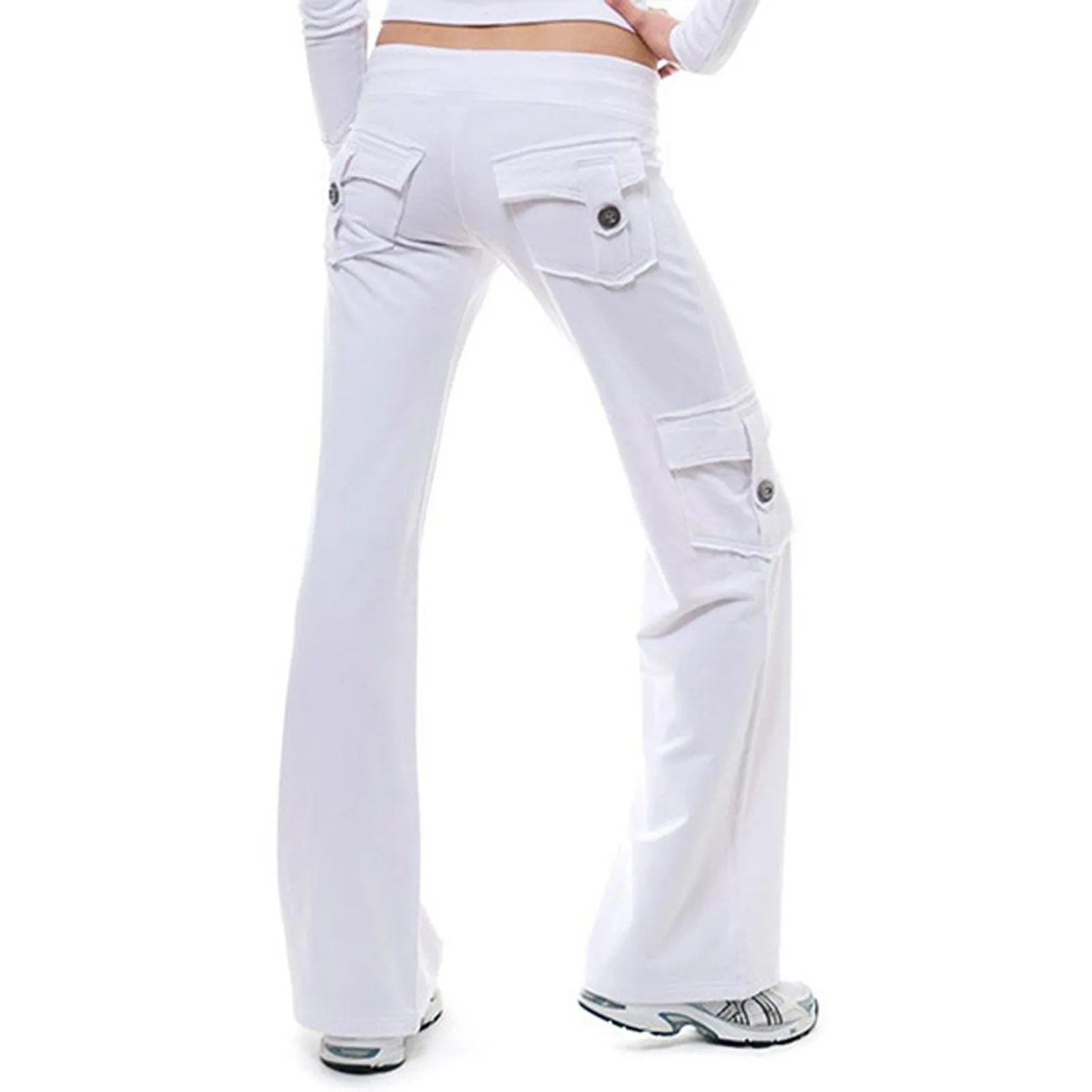 

Women Pants Solid High Waist Drawstring Wide Leg Long Pants Yoga Dance Pants Wide Leg For Yoga Running Jogging Gymnastics