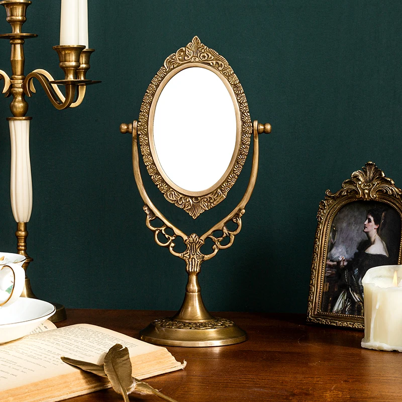 Vintage Makeup Decorative Mirror Toilet Doors Vanity Tray Bedroom Decorative Mirror Gold Round Portable Girl Aynalar Frame Decor
Vintage Makeup Decorative Mirror Toilet Doors Vanity Tray Bedroom Decorative Mirror Gold Round Portable Girl Aynalar Frame Decor
