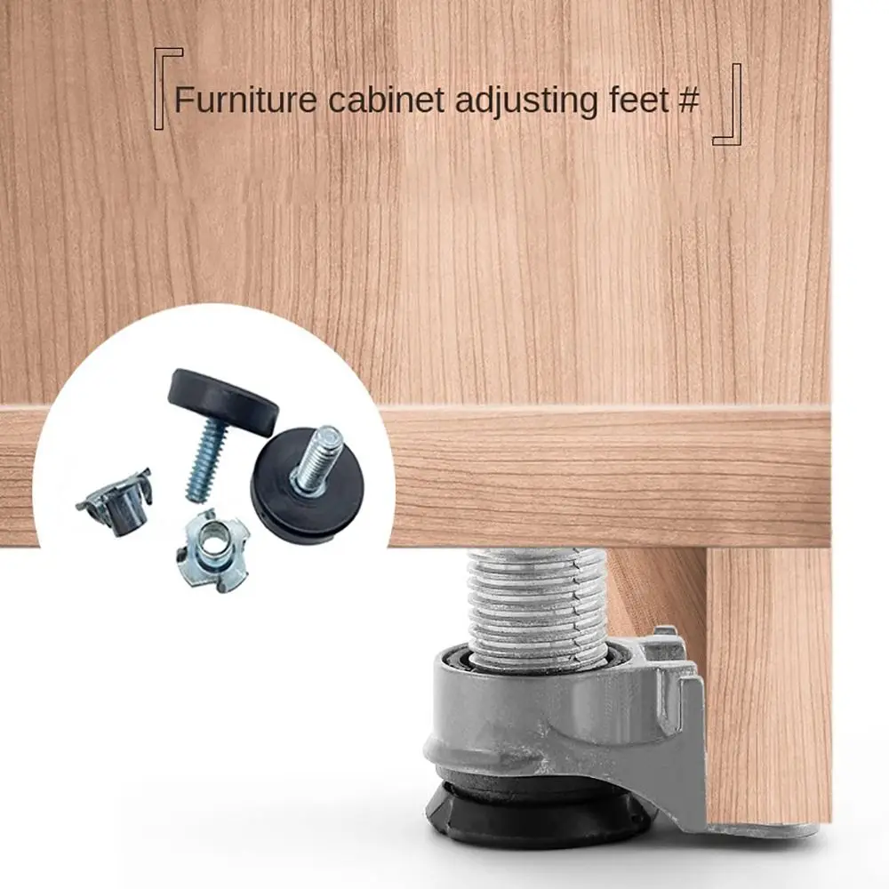 

Adjustable Furniture Levelers with T-Nuts Screw-in Leveling Table Furniture Accessory 1/4"-18 Furniture Legs Home Improvement