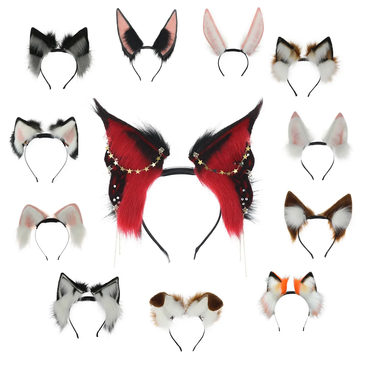 

Electric Moving Beast Ear Girl Gift Fox Rabbit Cat Wolf Hairband Cosplay Props Carnival Halloween Club Masquerade Party Headwear